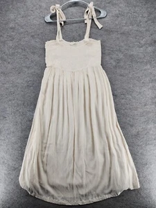 Hello Mia Dress Womens Large Sleeveless Ivory Gauzy - Picture 1 of 6