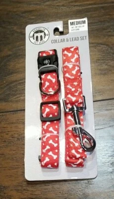 BROOKLYN PET GEAR 4 ft Dog Leash/Lead & Adjustable Pet Collar Set Sz Medium  - Image 1 of 3