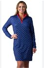 SanSoleil Long Sleeve Deauville Navy Blue Mock Dress SPF 50 Women’s Size M