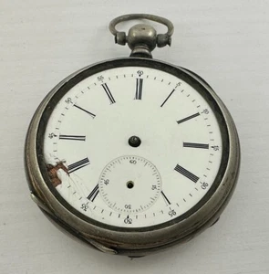 Breguet Antique Swiss Art Deco Silver Key Wind Pocket Watch for REPAIR - Picture 1 of 11