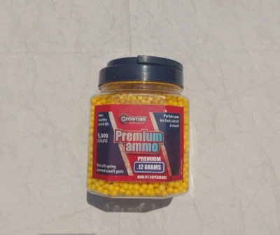 Crosman Airsoft Camo Ammo Yellow Premium .12 Grams 6mm BB's 5000 Count - Image 1 of 4