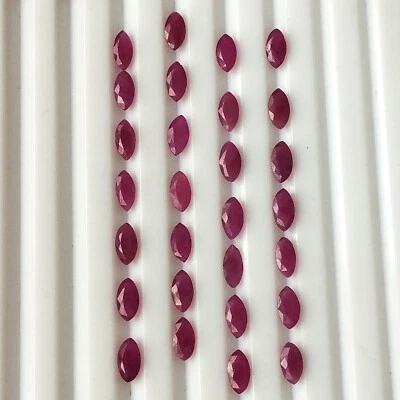 Marquise Cut Ruby 3X6 mm Natural Unheated Faceted Ruby Wholesale Loose Gemstone - Image 1 of 4