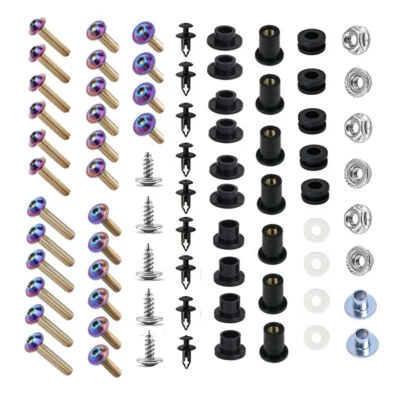 Kit completo de tornillos de carenado negro pulido al aceite para Honda CBR1000RR 2006-2007 Foto 1 de 4