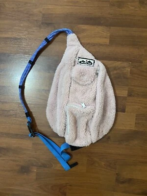 Kavu Small Pink Faux Fur Backpack 11”x14” One Shoulder - Image 1 of 4