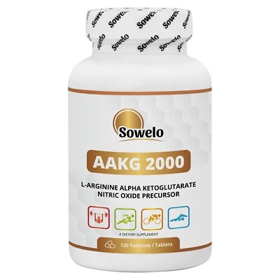 AAKG 1000mg – Comprimés – Pompe Musculaire & Performance Sexuelle – Sowelo - Photo 1/4