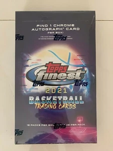 2021 TOPPS FINEST NBA BASKETBALL FACTORY SEALED HOBBY BOX - In Hand Free Ship - Picture 1 of 2