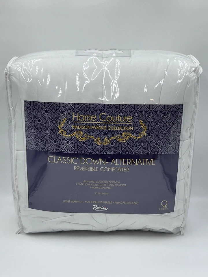 Edredón reversible clásico de plumón Queen Home Couture Madison Avenue Collection Foto 1 de 4