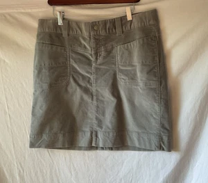 Athleta Gray Velvet Velor A-line Mini Skirt Sz Petite 12 - Picture 1 of 4