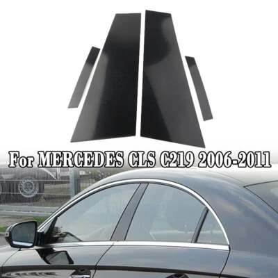 4X Postes de pilar negro brillante moldura de puerta para MERCEDES CLS CLS500 CLS350 2006-2011 Foto 1 de 4