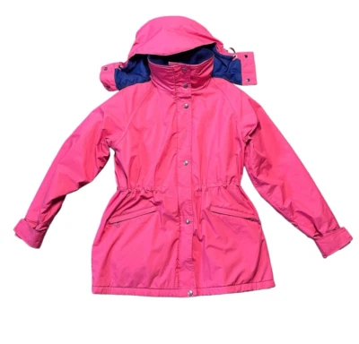 Chaqueta Woolrich Vintage Mujer Mediana Forrada de Vellón Botón Cremallera Capucha Desmontable Foto 1 de 4