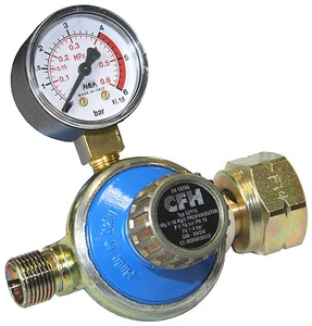 CFH Détendeur propane avec Manomètre, réglable en continu 1-4 espèces - Photo 1/1