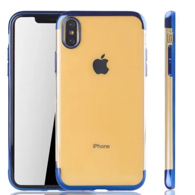 Apple IPHONE Xs Max Custodia Cover per Cellulare Custodia Protettiva Bumper Blu - Immagine 1 di 4