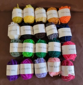 TYH Supplies 20 - 22 Yard BonBon Skeins Acrylic Yarn MultiColor New Open LOT 4 - Picture 1 of 5