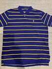 Ralph-Lauren Mens Polo shirt In Royal Blue & Yellow Size XL Classic Fit
