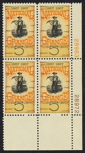 #1323 5c National Grange, Plate Block [28963-972 LR] **ANY 5=FREE SHIPPING** - Picture 1 of 1