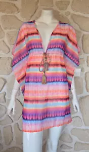 Poncho de plage multicolore neuf taille S (li) - Imagen 1 de 6