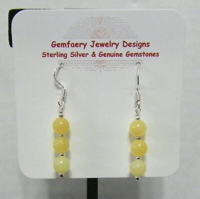 Висячие серьги из стерлингового серебра с натуральным КАЛЬЦИТОМ #2141...Ручная работа США - Изображение 1 из 4