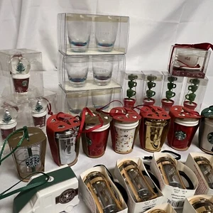 Lote de adornos Starbucks Starbucks amante de Navidad adornos vacaciones taza Starbucks - Imagen 1 de 9