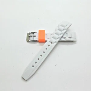 Silikonarmband Uhren Ersatzband Armband Wechselband 17mm Weiß Silikon 290172 - Picture 1 of 3