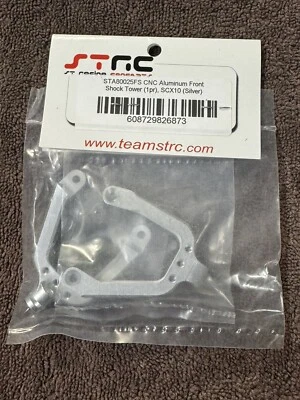Torre de amortiguador frontal de aluminio STRC Axial STA80025FS SCX10 plateada (2) Foto 1 de 3