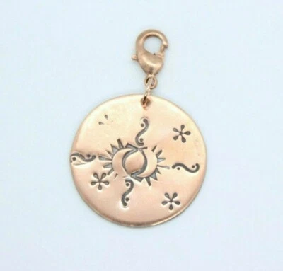Dijes de sol de cobre estampado colgante estrella de sol celestial luna 1 1/2" Foto 1 de 3