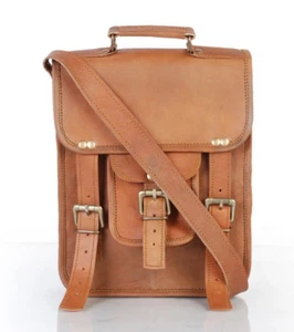 Neue braune Herren-Umhängetasche aus echtem bestem Leder Kuriertasche neu - Bild 1 von 5