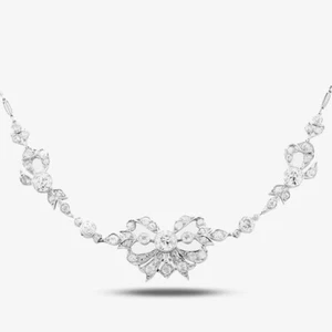 Collar con lazo de diamantes de 16" de platino Niessing de segunda mano 4304699 - Imagen 1 de 3