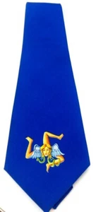 Trinacria, Medusa, symbol of Sicily, Men's Tie, Hand-Made in Italy - Picture 1 of 3