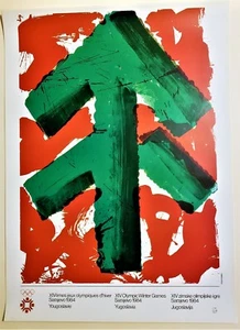 HOWARD HODGKIN Original 1984 Commemorative Poster SARAJEVO XIV WINTER OLYMPICS - Picture 1 of 3