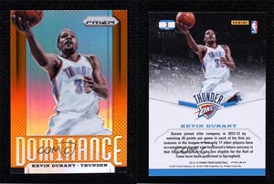 2013-14 Panini Prizm Dominance Orange Prizms /60 Kevin Durant #3