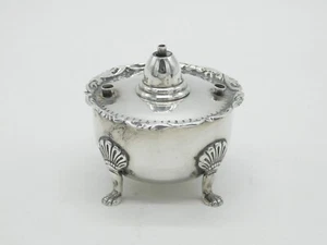Victorian Sterling Silver Paw Foot Table Lighter Antique 1896 Birmingham - Picture 1 of 5