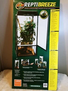 Zoo Med Reptibreeze Open Air Aluminum Screen Cage - Black -For Reptiles - Picture 1 of 11