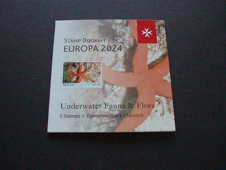 Malta, 2024, folleto EUROPA, fauna y flora submarinas, MNH, UMM Foto 1 de 1