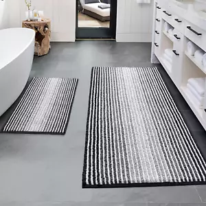 BSICPRO Bathroom Rugs and Mats Sets, 2 Piece Thick Absorbent Chenille Bath Mat R - Picture 1 of 12
