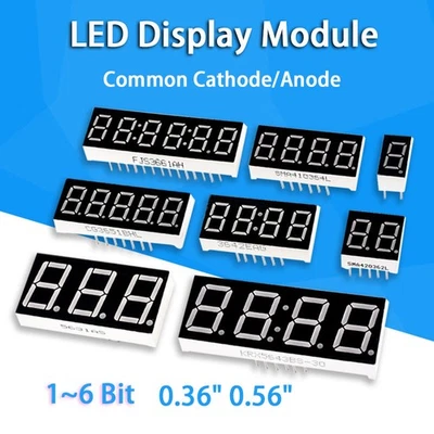 7 Segment LED Digitale Display Anzeigemodul 0.36" 0.56" Gemeinsame Kathode/Anode - Bild 1 von 3