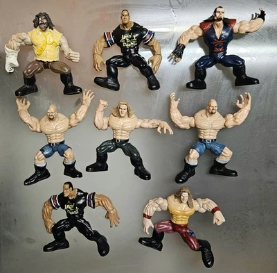 Lote de 8 figuras Jakks Pacific WCW Maximum Sweat Wrestling de la década de 1990 de colección Foto 1 de 4
