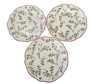 3 Better Homes Heritage Piatto Insalata 8,5" Gres Bordi Smerlati Animali - Foto 1 di 8