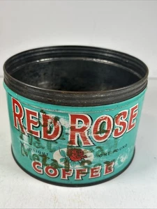 LATTA CAFFÈ VINTAGE MARCA ROSA ROSSA-PORTLAND, MAINE - Foto 1 di 12