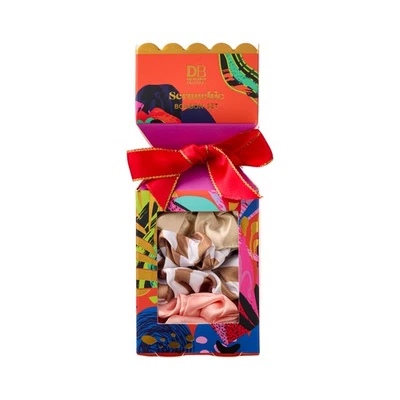 6pc DB Cosmetics Gentle Scrunchie Hair Tie Elastic Bonbon Set Mocha - image 1 of 2