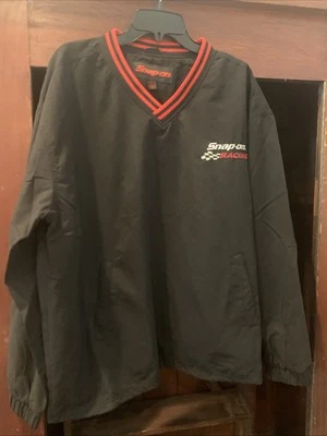 🔥SNAP ON Racing Power Tools Pullover Windbreaker Jacket Embroidered Black Large - Image 1 of 3