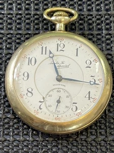 Illinois 806 Santa Fe Special 16s 21j Taschenuhr 25 Jahre Gehäuse läuft von 1916 - Bild 1 von 18