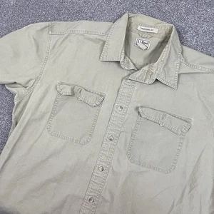 LL Bean Shirt Mens XL Tall Sunwashed Canvas S/S Button Up 270136 Outdoors Work - Picture 1 of 8