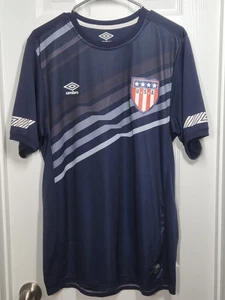 Umbro USA Nationalmannschaft Fußball Herren L Futbol Rundhals Shirt Trikot navy gestreift - Bild 1 von 11