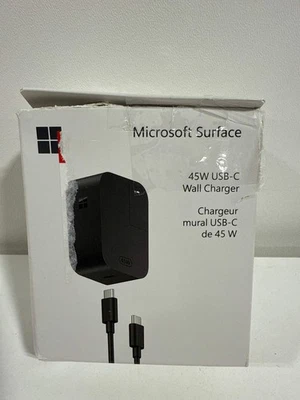 Microsoft - Surface 45W USB-C Wall Charger - Black - Image 1 of 2