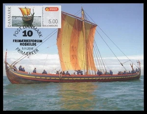 DENMARK 2010 Maximum Card ATM - Frimærkeforum Roskilde Barco Viking ship boat - Bild 1 von 1