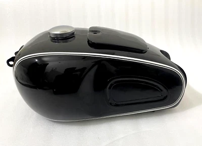 BMW 1960'S R60/2 AirHead R69S S757 Schorsch Meier Black Steel Fuel Petrol Tank - Image 1 of 4