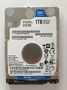 WD10SPZX-60Z10T0, 01 OCT 2018, Malaysia, WX9, Western Digital 1Tb 2.5" Sata HDD - Picture 1 of 2