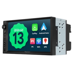 Android 13 Double 2Din 7" Multimedia Car Stereo Radio GPS Sat Nav BT CarPlay RDS - Picture 1 of 18