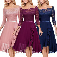 Lace Short Bridesmaid Dress Lady Formal Evening Wedding Party Cocktail Prom Gown
