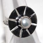 925 Silver Plated-Pearl Ethnic Gemstone Handmade Ring Jewelry Us Size-7 Au I159